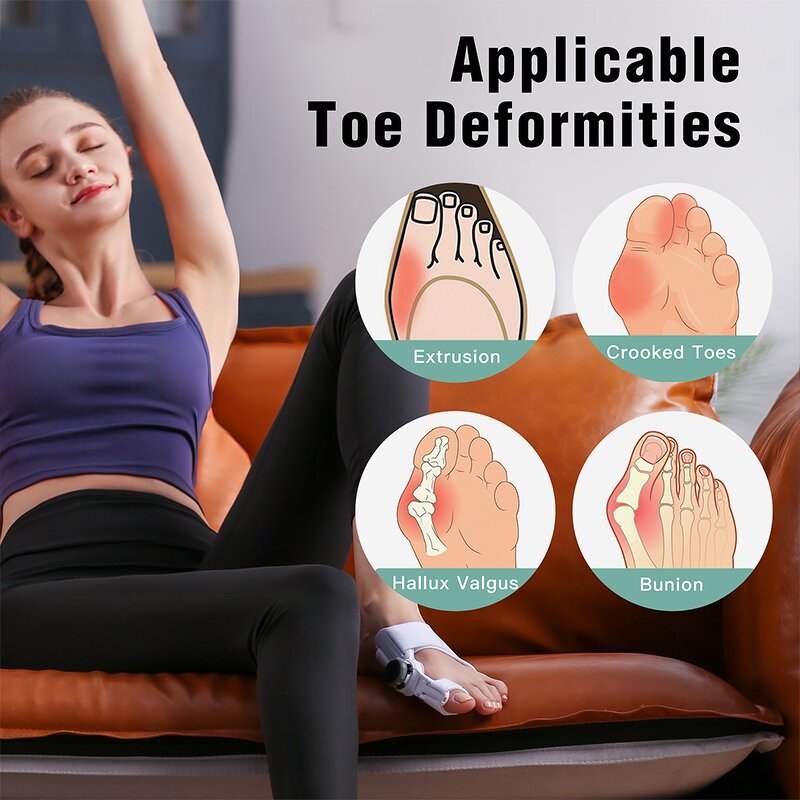 Bunion Corrector Splint - Multi-directional Adjustable Hallux Valgus Toe Separator
