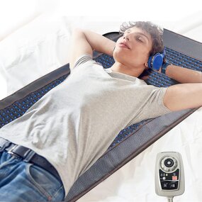 Heating Pad Manufacturer - 80*180CM Black Far Infrared PEMF Therapy Negative Ions Timer Heated