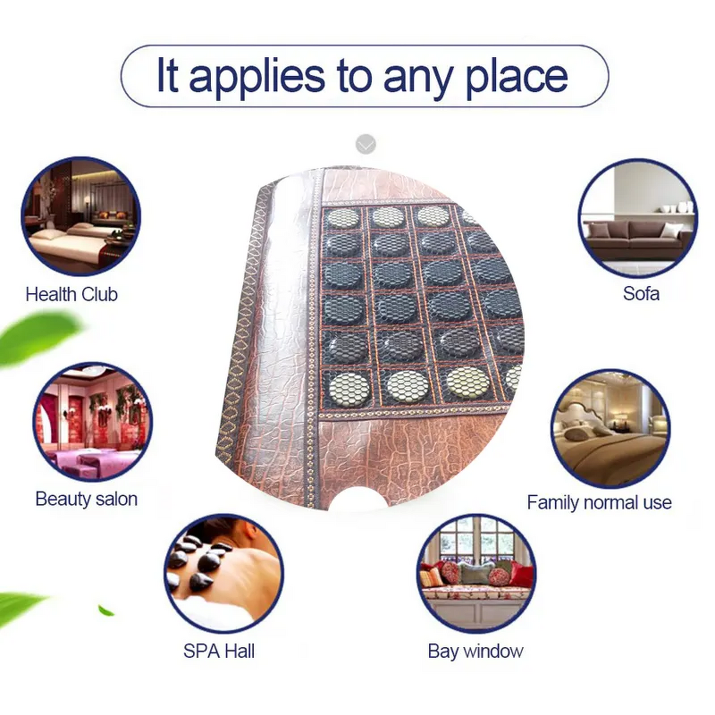 Massage Bed Manufacturer - Adjustable Therapeutic Tourmaline Anion Jade PEMF Mesh Pads Body Timer