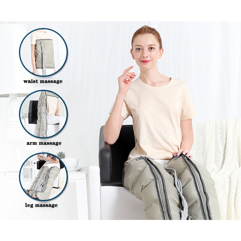 Air Compression Massager Manufacturer - 3-in-1 Waist Foot Arm Machine Full Leg Compression Boots