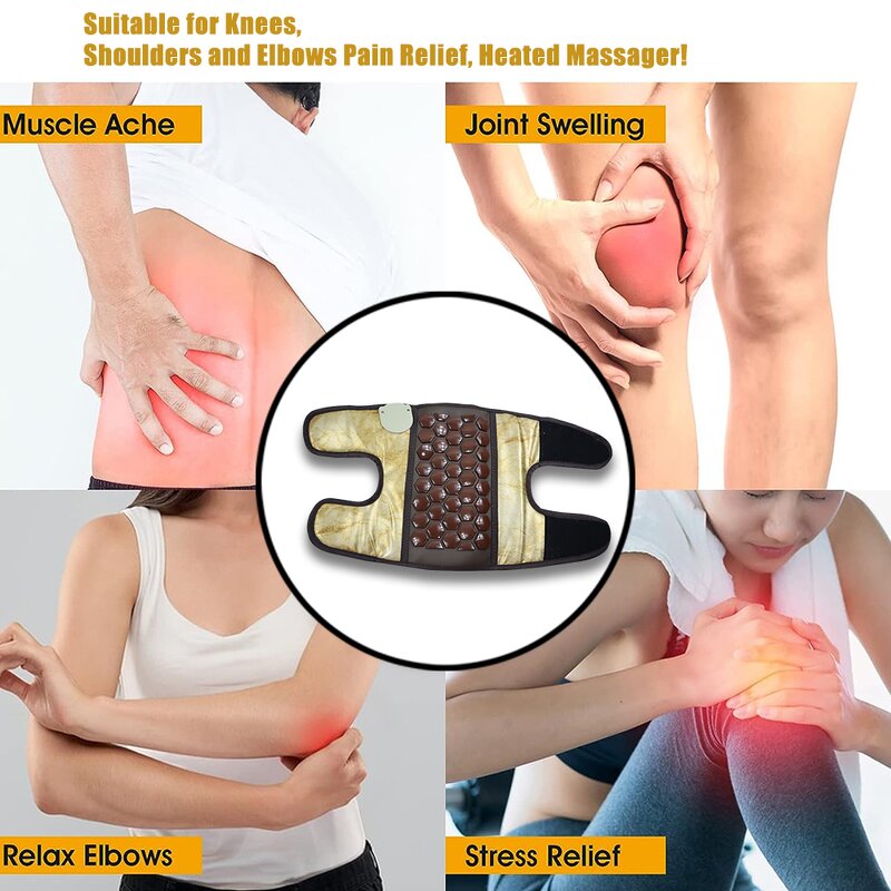 Heated Knee Pads Manufacturer - Germanium Stone Infused Far Infrared CE Certified Gold Color