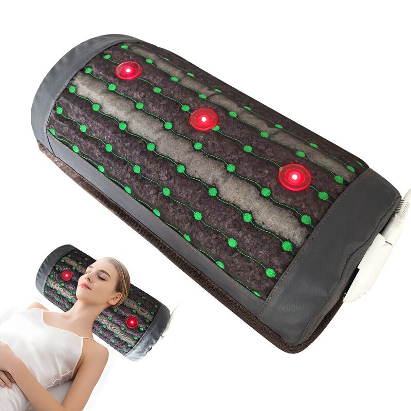 Massage Sleep Pillow Manufacturer - Heating PEMF Photon Natural Amethyst Crystal for Neck Therapy