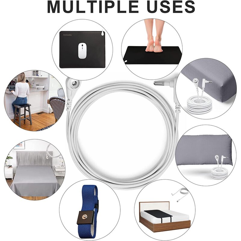 Grounding Cable Manufacturer - 15 Feet Universal Replacement Earthing Wire for Healthcare Supply