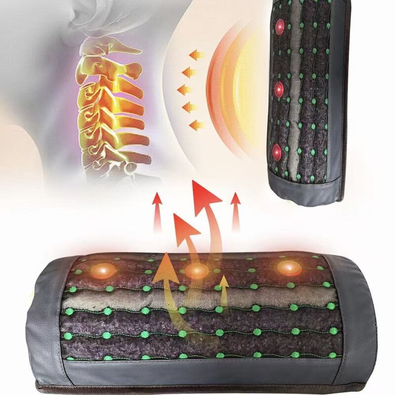 Massage Sleep Pillow Manufacturer - Heating PEMF Photon Natural Amethyst Crystal for Neck Therapy
