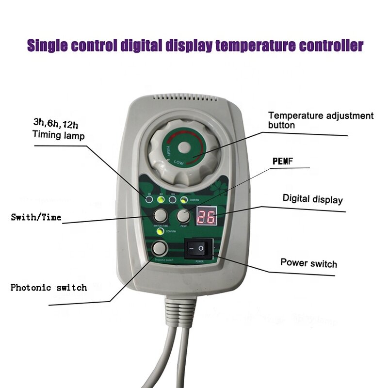 Heating Massage Mattress Manufacturer - 190*70CM Purple Amethyst Stone PEMF Photonic Far Infrared