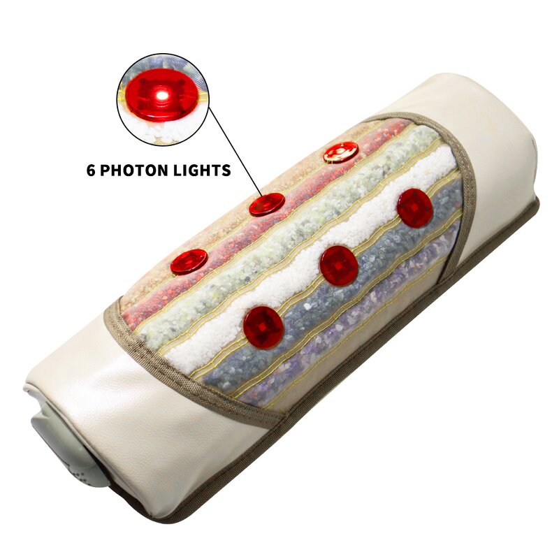 Massage Pillow Manufacturer - Photon Light Therapy with 7 Natural Jade Stone for Lumbar Support