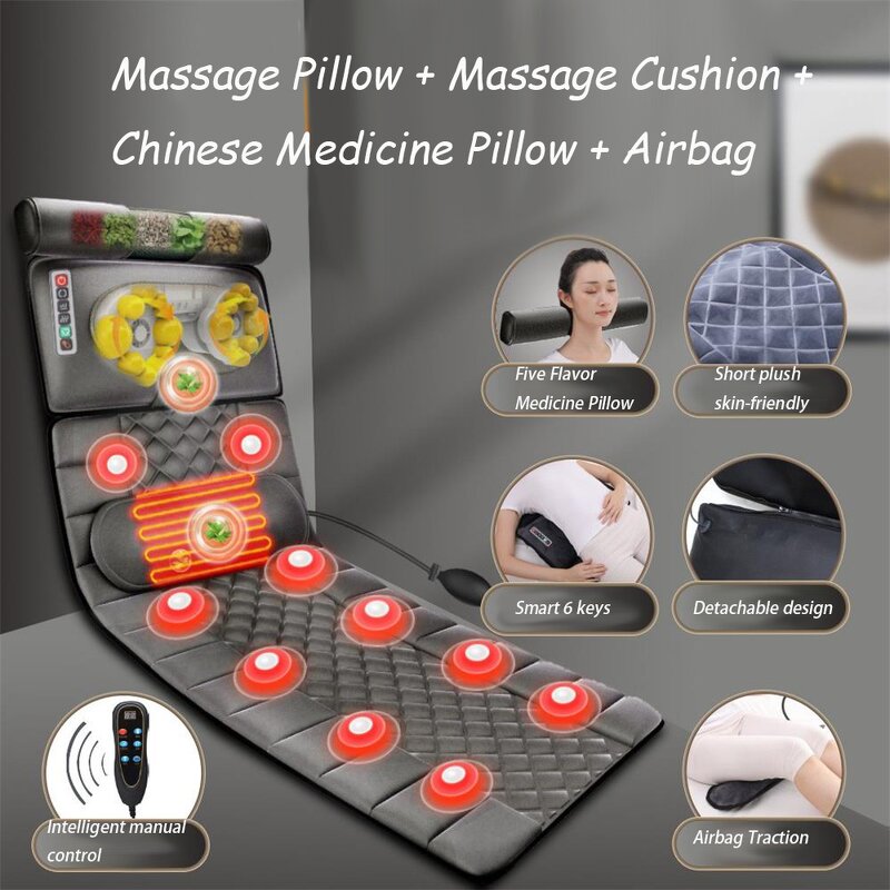 Massage Mattress Manufacturer - Multifunction Foldable Electric Knead Heat Vibration Full Body