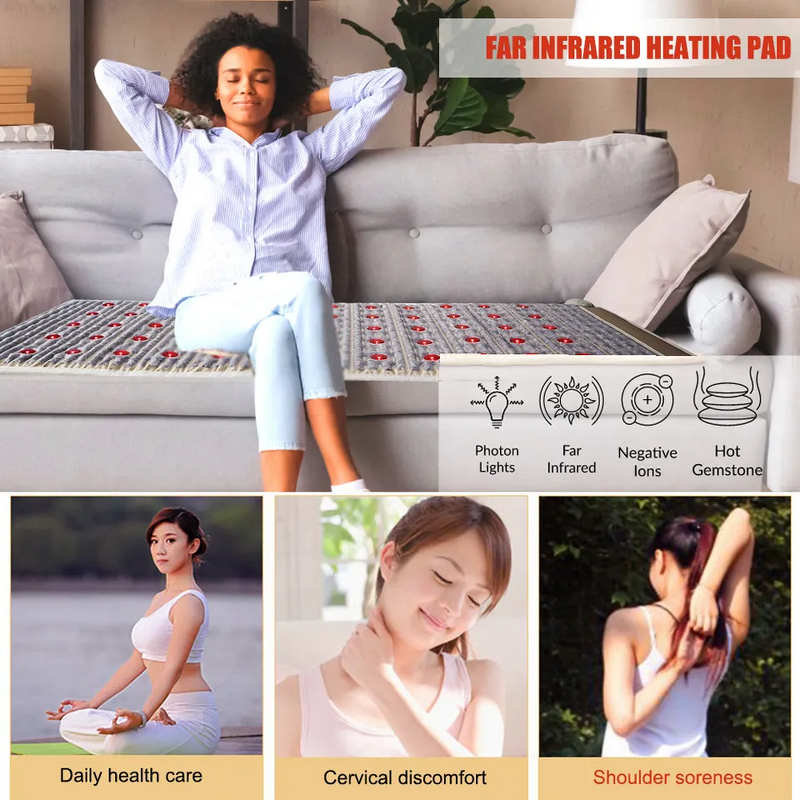 Massage Mattress Manufacturer - 150*60 cm Far-infrared PEMF Photon Heat Negative Ion Pulse Magnetic