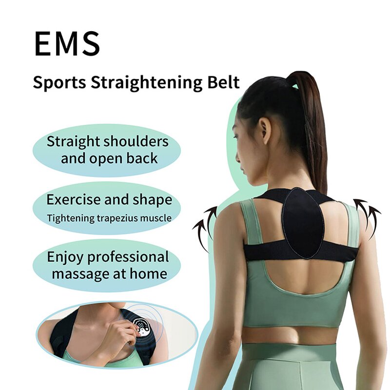Posture Corrector Manufacturer - Adjustable Upper Body Belt Comfortable EMS Massage Straightener