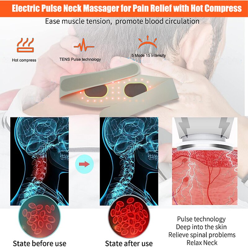 EMS Massage Belt Manufacturer - 16-Level Rechargeable Pulse Heating Red Light for Waist