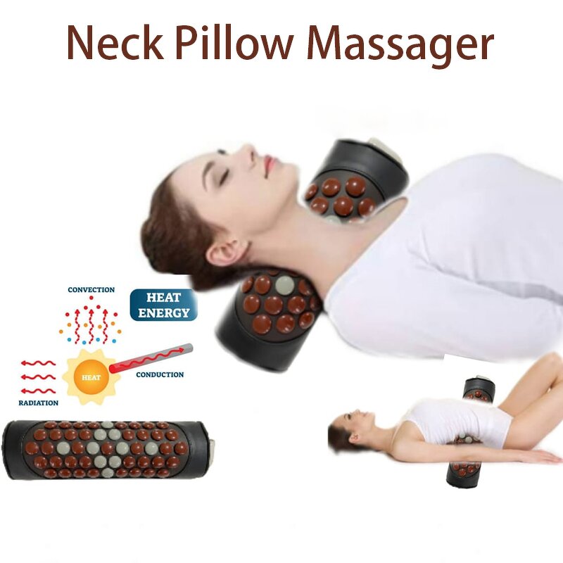Cervical Pillow Manufacturer - Infrared Heated Therapy Tourmaline Jade Stone with Heating Controller