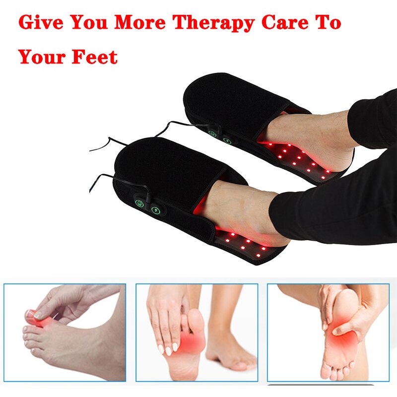 Red Light Therapy Slipper Manufacturer - One Pair 635nm LED 850nm Infrared for Foot Nerve Physical