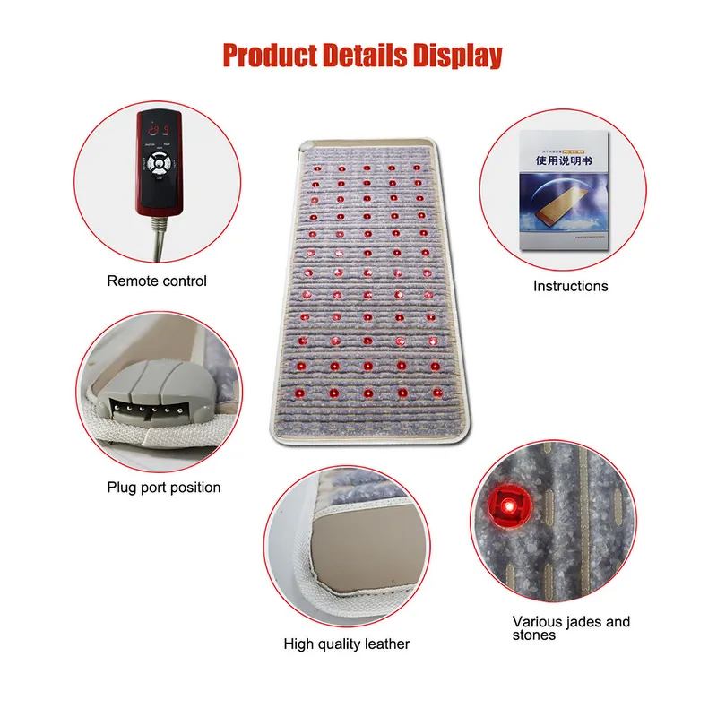 Massage Mattress Manufacturer - 150*60 cm Far-infrared PEMF Photon Heat Negative Ion Pulse Magnetic