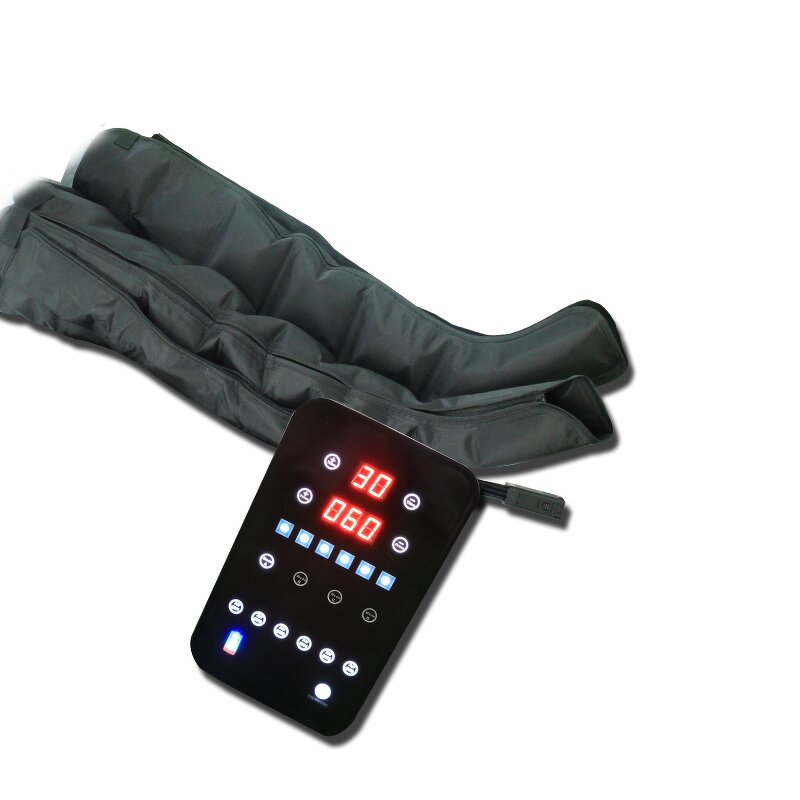 Air Compression Massager Manufacturer - 6-Chamber Presoterapia with LCD Leg Wraps for Therapy
