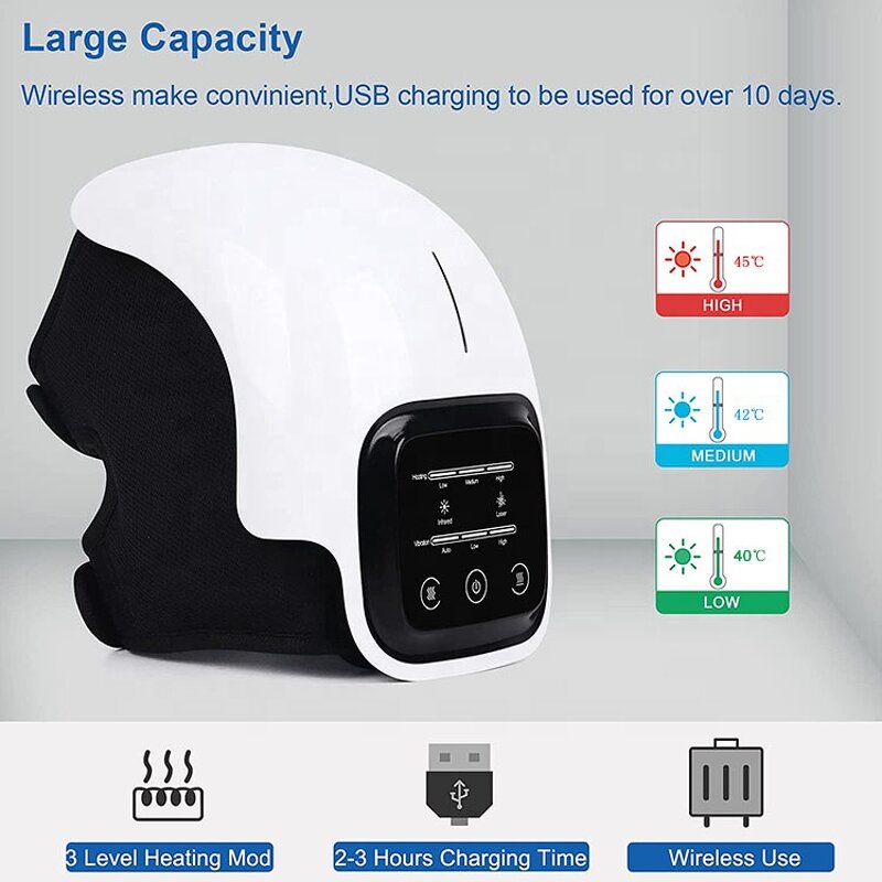 Knee Massager Manufacturer - Cordless Infrared 45 Temperature Control Fast Charging for Arthritis