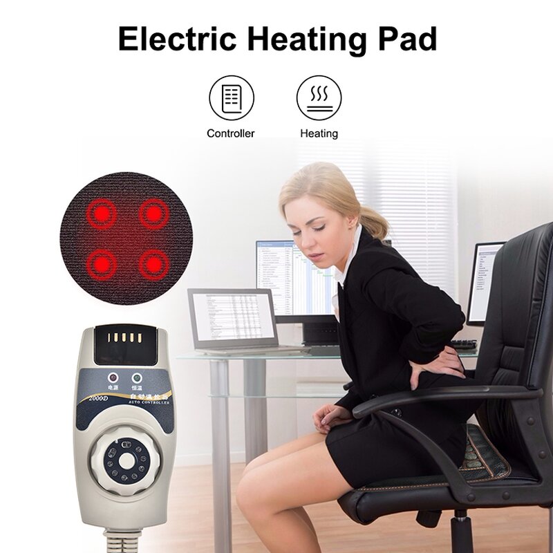 Heating Massage Mattress Manufacturer - Adjustable Timer Far Infrared Natural Jade Tourmaline Hot Therapy
