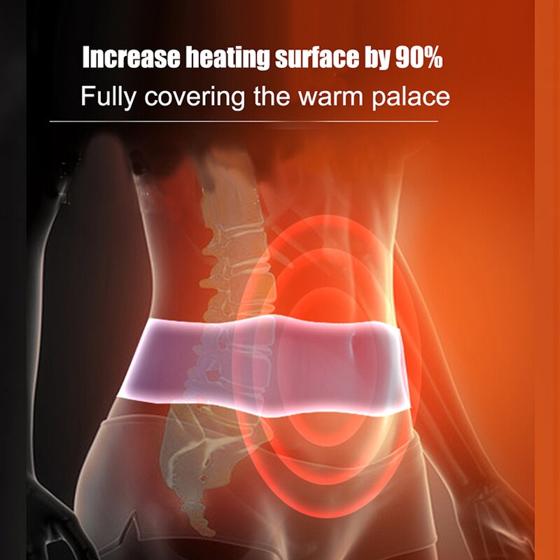 EMS Massage Belt Manufacturer - 16-Level Rechargeable Pulse Heating Red Light for Waist