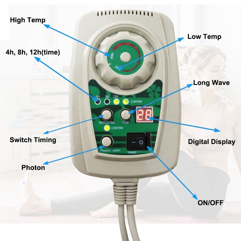 Heated Pad Manufacturer - 180*200CM Far Infrared Queen Size PEMF Photon Amethyst Tourmaline Double