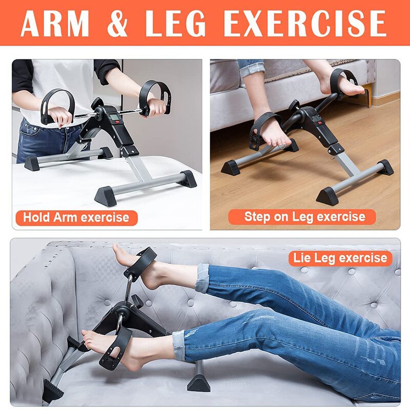 Desk Bike Pedal Exerciser Manufacturer - Medical Assembled Folding Electronic Display Legs Arms