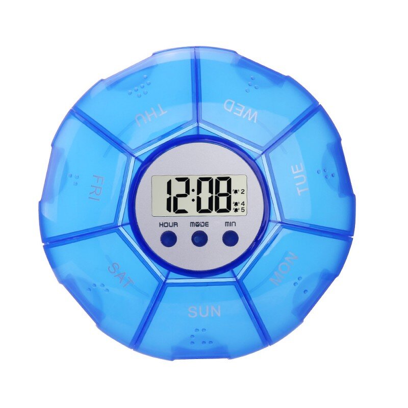 Travel Pill Case - Small Plastic Portable Weekly Medicine Box With Cutter Tool