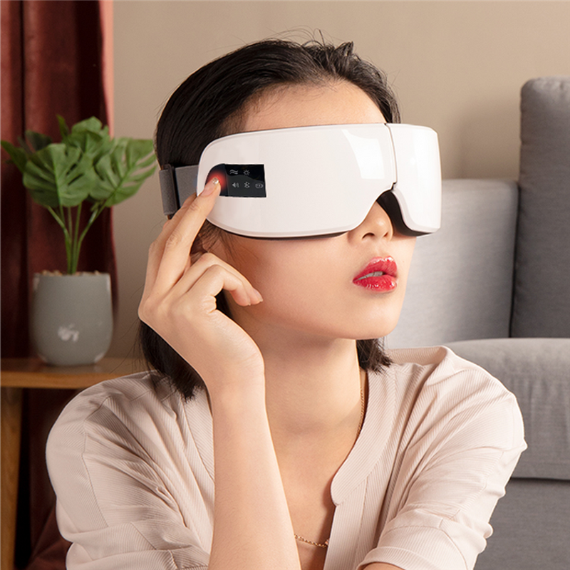 Air Pressure Eye Massager - Portable Therapy Sleep Music Vibrating Eye Care Tool