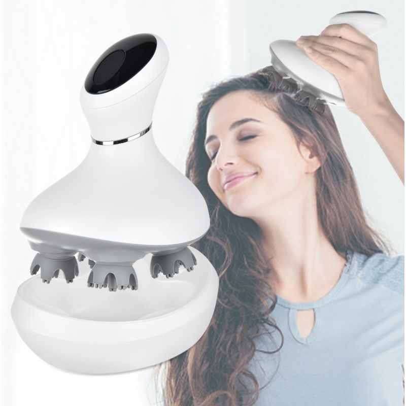 3D Scalp Massager - Electric Vibration Head Legs Back Kneading Pain Relief Tool