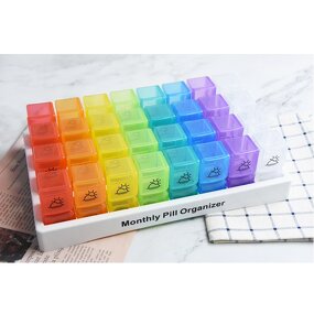 7-Day Pill Organizer - Wholesale Mini Travel Medicine Case 4 Times Daily Tool