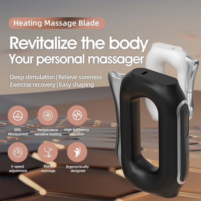 Mini Fascia Blade Massager - Smart Pocket Electric Heating Function Muscle Tool