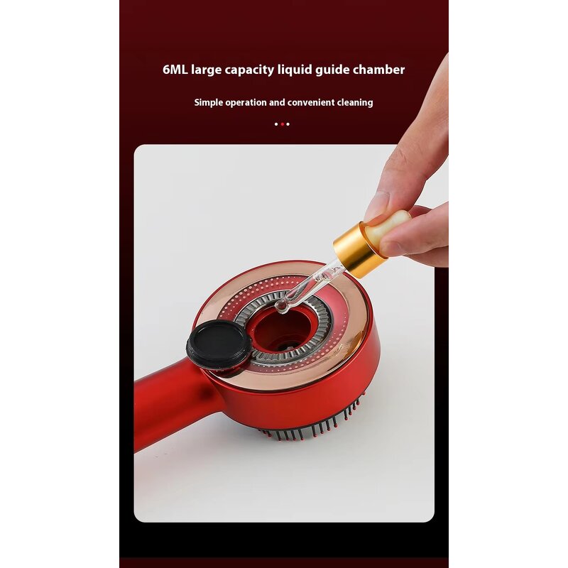 Cordless Scalp Massager - Electric Brush Comb Oil Applicator Vibrating Cleansing Tool