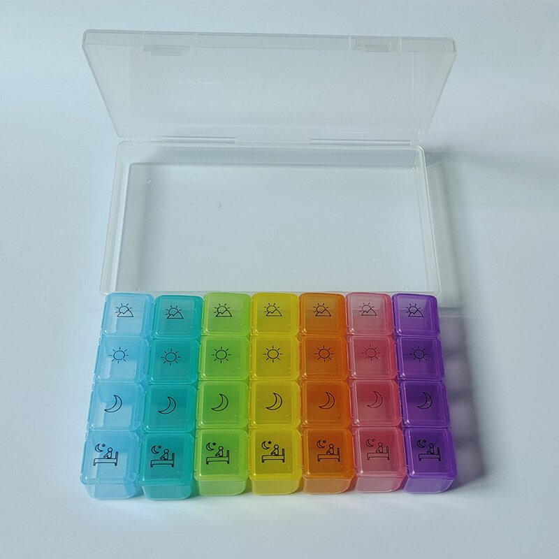 Eco Friendly Pill Box - 7 Compartments Daily Custom Weekly Logo Medicine Tool