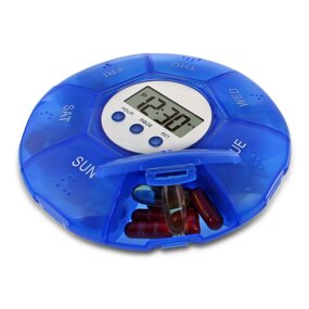 Travel Pill Case - Small Plastic Portable Weekly Medicine Box With Cutter Tool