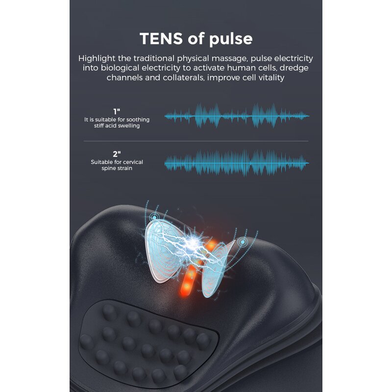 Cervical Spine Massager - Heating Pulse Acupressure Pillow Traction Instrument