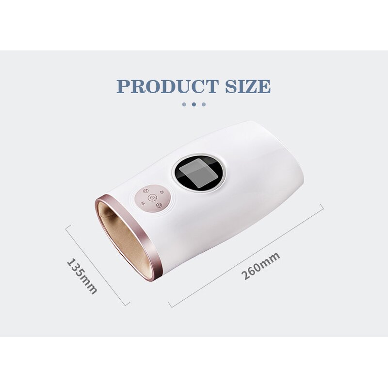 Cordless Hand Massager - Electric Vibrating Acupressure Warmer Finger Joint Palm Tool