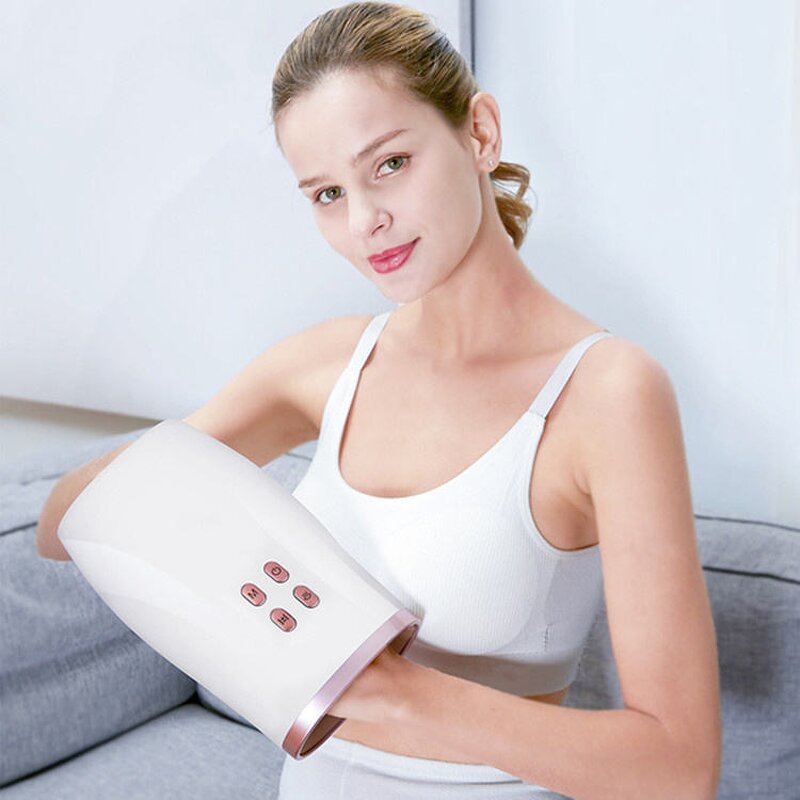 Cordless Hand Massager - Electric Vibrating Acupressure Warmer Finger Joint Palm Tool