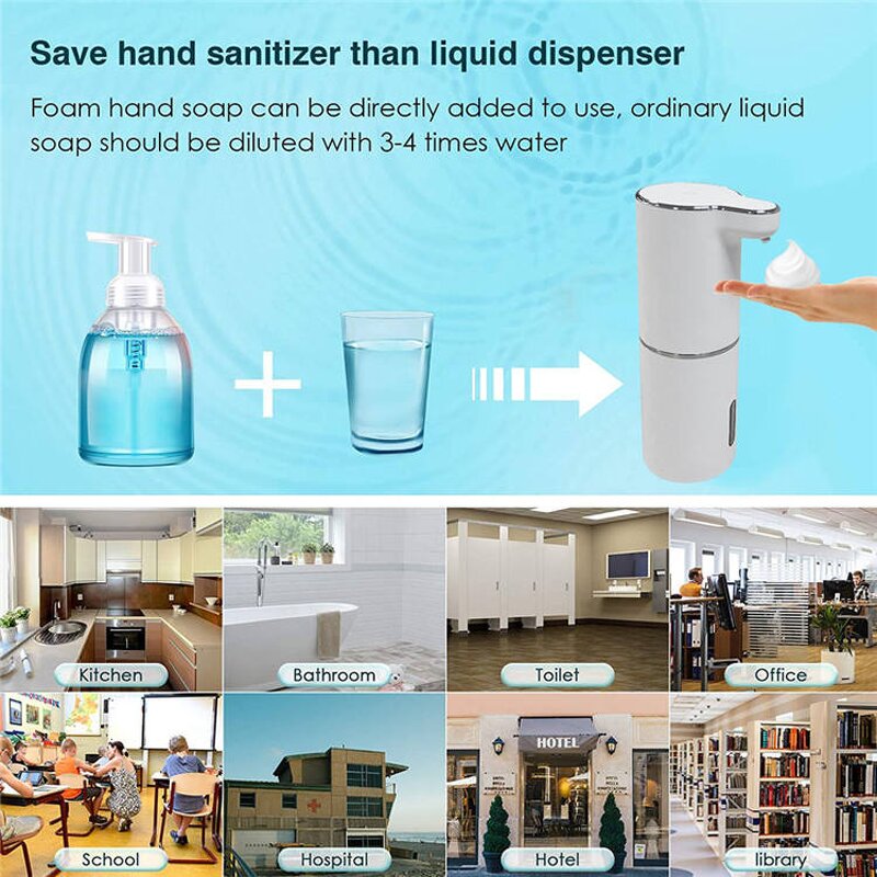 Automatic Foaming Dispenser - Infrared Motion Sensor Hands-free Kitchen Bathroom Tool
