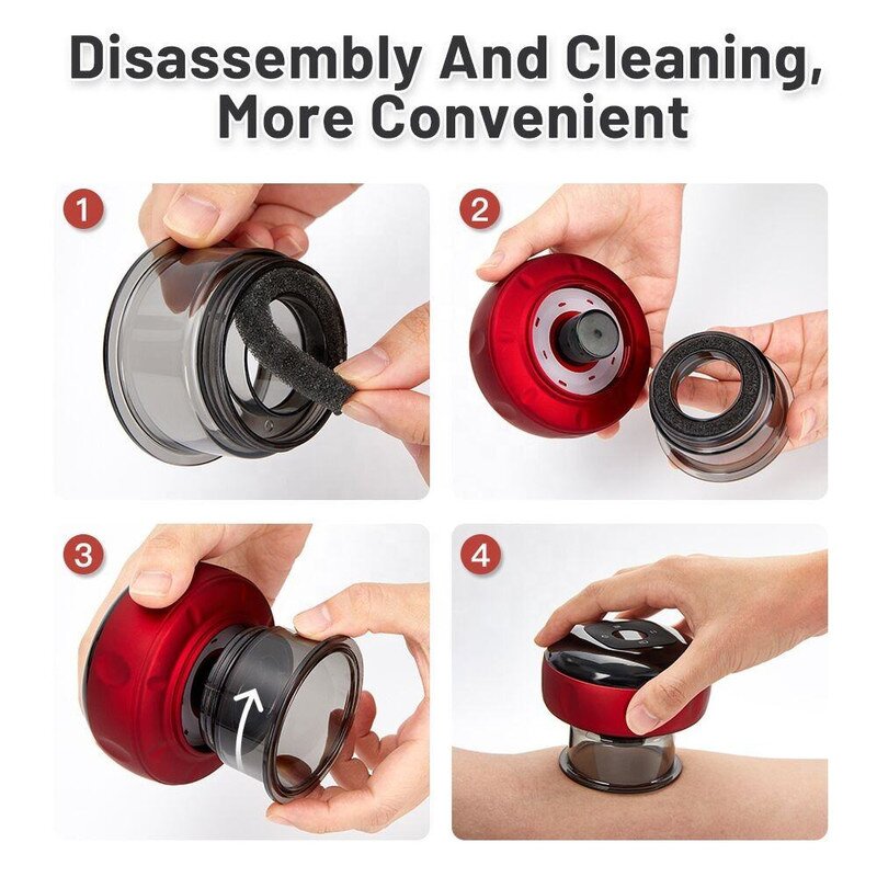 Smart Glass Cupping Set - Electric Vacuum Therapy Cups Massager Device Tool