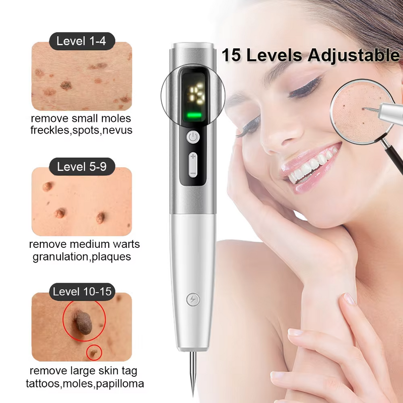 Wart Remover Machine - Portable Multi Speed Level Freckle Mole Tattoo Removal Tool