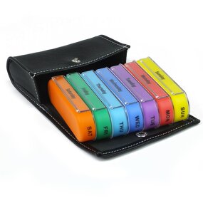 Pill Storage Case - 7 Days 21 Compartment Plastic Medicine Organizer Tool