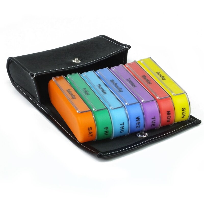 Pill Storage Case - 7 Days 21 Compartment Plastic Medicine Organizer Tool