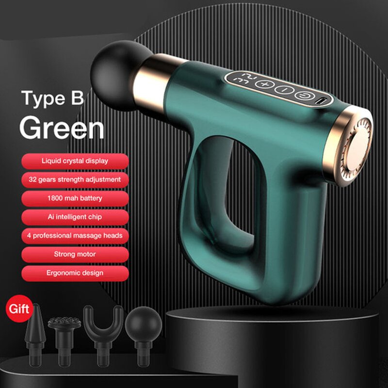 3-in-1 Fascia Gun - Hot Compress Pulse Deep Muscle Tissue Massage Gun Tool