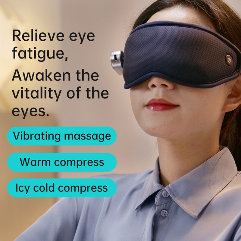 Electric Heating Eye Mask - Cool Warm Compress Relieve Fatigue Puffy Eyes Tool
