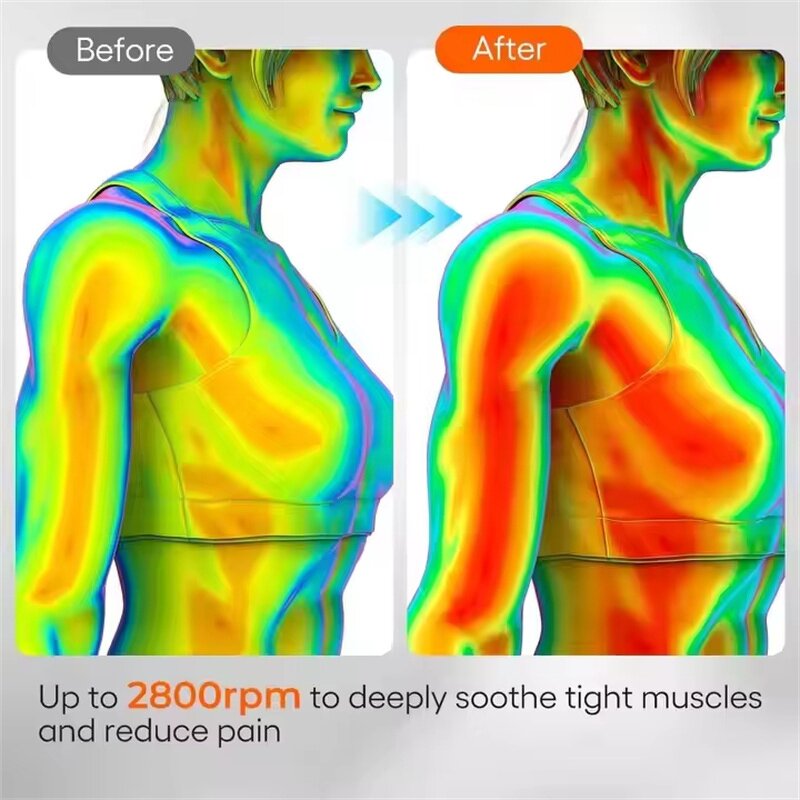 U-Shaped Massage Gun - Electric Extended Handle Body Facial Back Hammer Tool