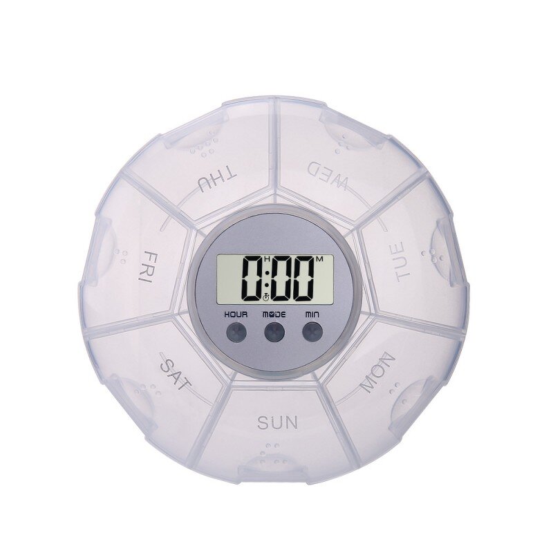 Travel Pill Case - Small Plastic Portable Weekly Medicine Box With Cutter Tool