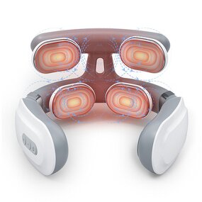 4D U Shaped Neck Massager - 2022 Portable Wireless Warm EMS Heating Shoulder Tool
