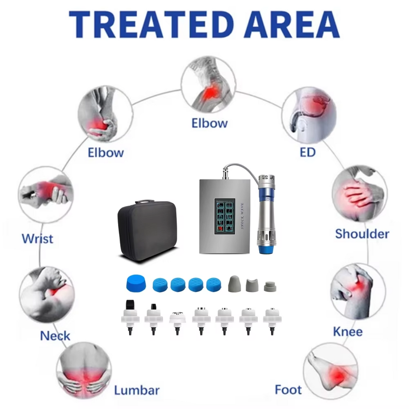 Shock Wave Therapy Machine - Portable ED Knee Shoulder Foot Pain Treatment Device
