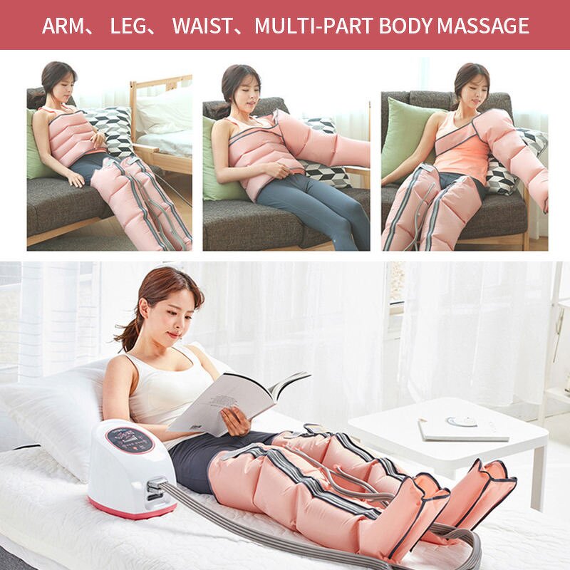 Portable Air Pressure Leg Massager - Full Leg Heat Compression Circulation Relax Tool