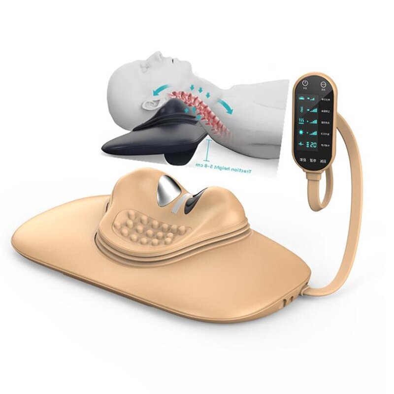 Cervical Traction Device - Heat Electrotherapy Neck Pain Relief Stretcher Pillow