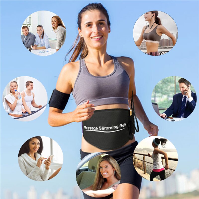 EMS Muscle Stimulation Belt - 2022 Best Sellers Abdomi Galvanic Silicone Remote Tool