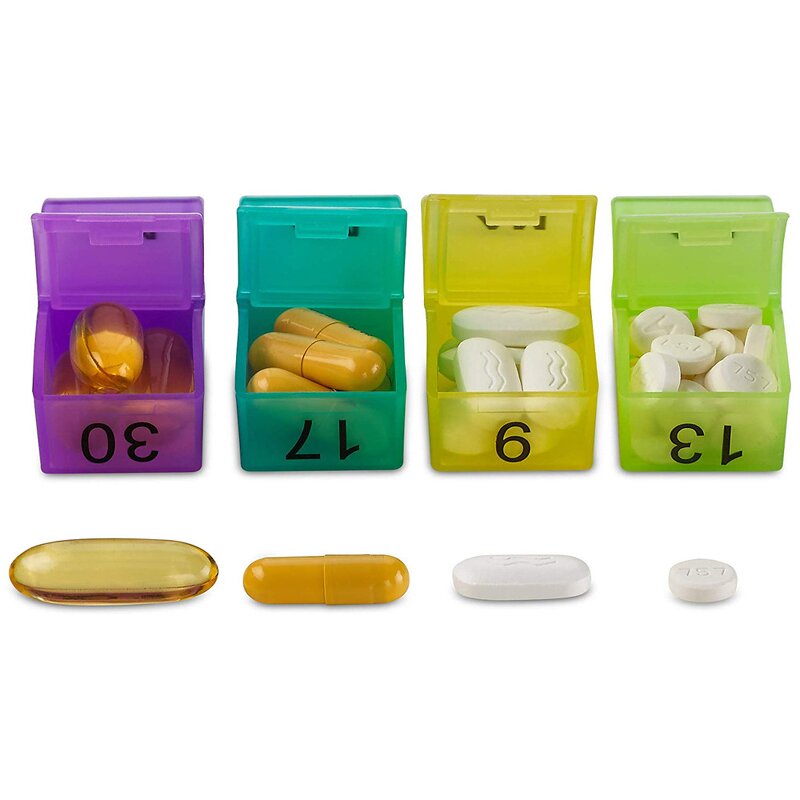 7-Day Pill Organizer - Wholesale Mini Travel Medicine Case 4 Times Daily Tool