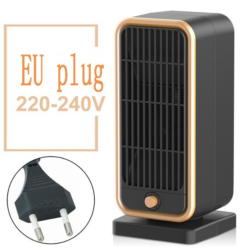 Mini PTC Fan Heater - Plug in Winter Home Room Space Electric Portable Heater